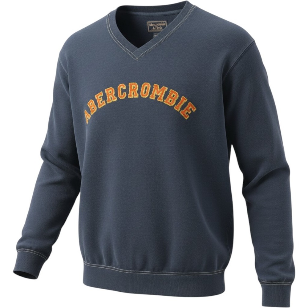 Vintage Y2K Abercrombie & Fitch Long Sleeve Sweatshirt Spell Out Men's Large